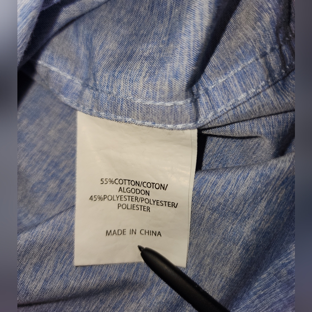 TWO!! Men's large short sleeve Blue & GREEN Murl button-down - Picture 6 of 14